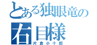 とある独眼竜の右目様（片倉小十郎）