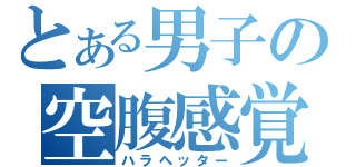 とある男子の空腹感覚（ハラヘッター）