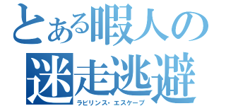 とある暇人の迷走逃避（ラビリンス・エスケープ）