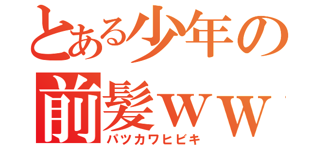 とある少年の前髪ｗｗｗ（パツカワヒビキ）