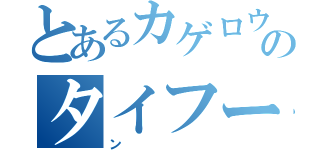 とあるカゲロウのタイフー（ン）