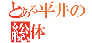 とある平井の総体（ ）