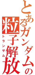 とあるガンダムの粒子解放（トランザム）