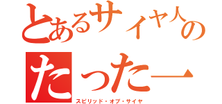 とあるサイヤ人のたった一人の最終決戦（スピリッド・オブ・サイヤ）