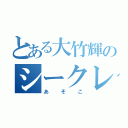 とある大竹輝のシークレットゾーン（あそこ）