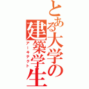 とある大学の建築学生（アーキテクト）