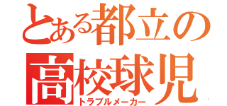 とある都立の高校球児（トラブルメーカー）