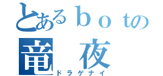 とあるｂｏｔの竜 夜（ドラゲナイ）