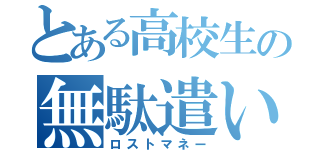 とある高校生の無駄遣い（ロストマネー）