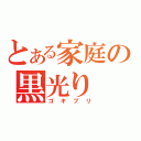 とある家庭の黒光り（ゴキブリ）