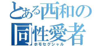 とある西和の同性愛者（ホモセクシャル）