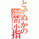 とあるぬかの鋼的小指（踏まれて５年）