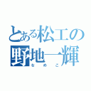 とある松工の野地一輝（なめこ）