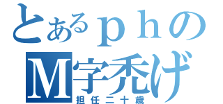 とあるｐｈのＭ字禿げ（担任二十歳）