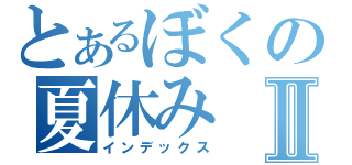 とあるぼくの夏休みⅡ（インデックス）