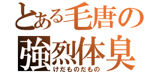 とある毛唐の強烈体臭（けだものだもの）