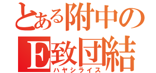 とある附中のＥ致団結（ハヤシライス）