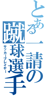 とある一請の蹴球選手（サッカープレイヤー）