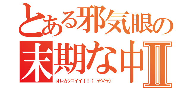 とある邪気眼の末期な中Ⅱ（オレカッコイイ！！（ ☆∀☆））