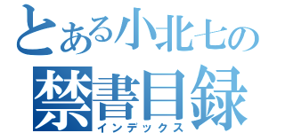 とある小北七の禁書目録（インデックス）