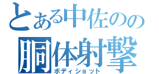 とある中佐のの胴体射撃（ボディショット）