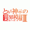 とある神示の業界模様Ⅱ（儲かり真っ赤）