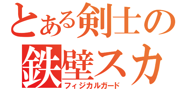 とある剣士の鉄壁スカート（フィジカルガード）