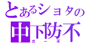 とあるショタの中下防不（ガー不）