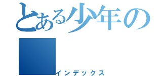 とある少年の（インデックス）