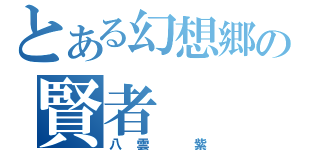 とある幻想郷の賢者（八雲　紫）