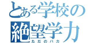 とある学校の絶望学力（ただのバカ）