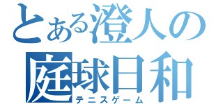 とある澄人の庭球日和（テニスゲーム）