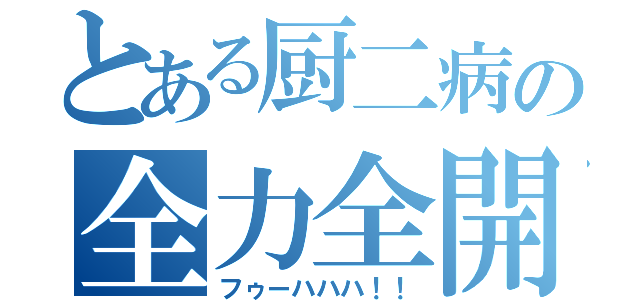 とある厨二病の全力全開（フゥーハハハ！！）