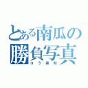 とある南瓜の勝負写真（コラ素材）