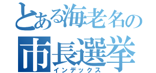 とある海老名の市長選挙（インデックス）