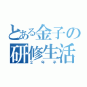 とある金子の研修生活（２年半）