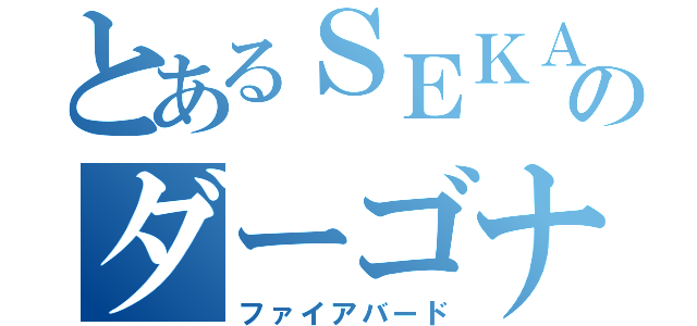 とあるＳＥＫＡＩ ＮＯ ＯＷＡＲＩのダーゴナイ（ファイアバード）