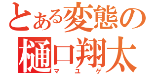 とある変態の樋口翔太（マユゲ）