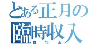 とある正月の臨時収入（お年玉）