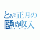 とある正月の臨時収入（お年玉）