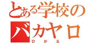 とある学校のバカヤロー（ひかる）