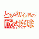 とある初心者の軟式庭球（軟式テニス）