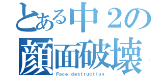 とある中２の顔面破壊（Ｆａｃｅ ｄｅｓｔｒｕｃｔｉｏｎ）