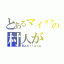 とあるマイクラの村人が（死んだ！！ｗｏｗ）