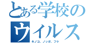 とある学校のウイルス（キノコ、ノッポ、フケ）