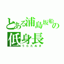 とある浦島坂船の低身長（うらたぬき）