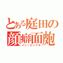 とある庭田の顔癖面皰（メニーピンプル）