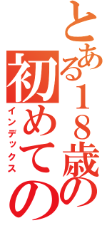 とある１８歳の初めてのおつかい（インデックス）