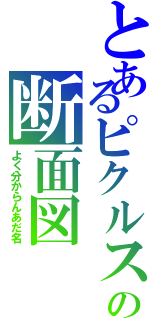 とあるピクルスの断面図（よく分からんあだ名）