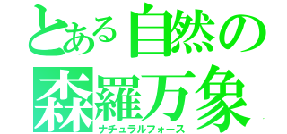 とある自然の森羅万象（ナチュラルフォース）